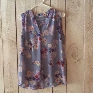 Powder blue sleeveless top